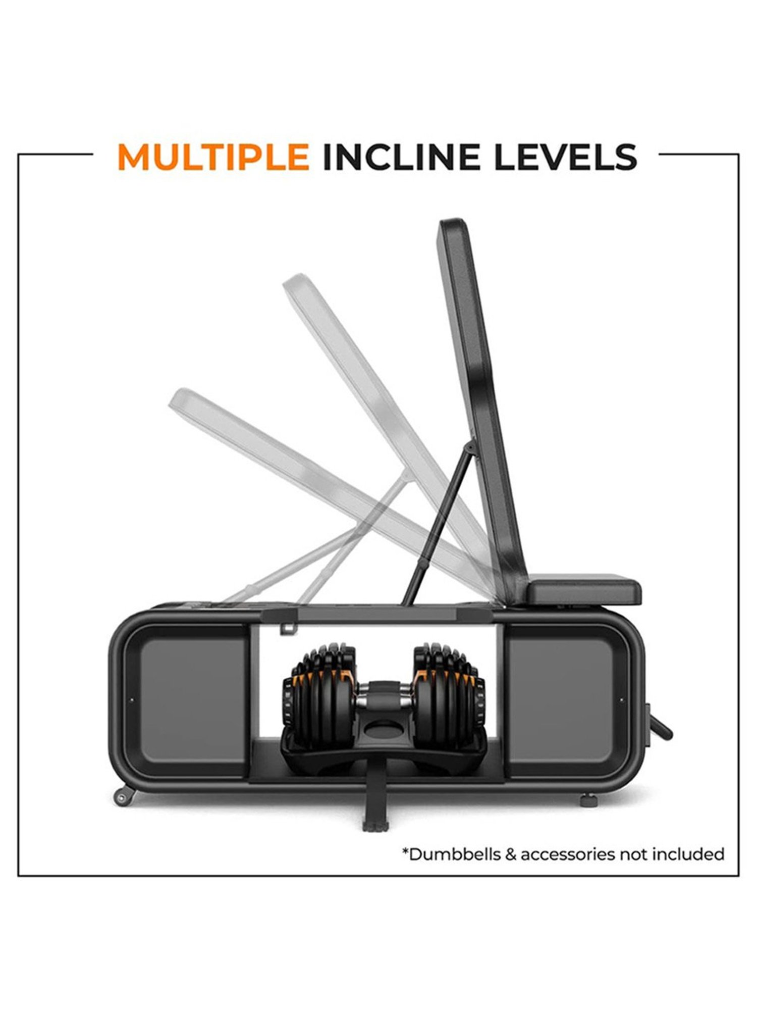 Flexnest Incline and Flat Flexbench Pro 180kgs Weighing Capacity Fitness Bench