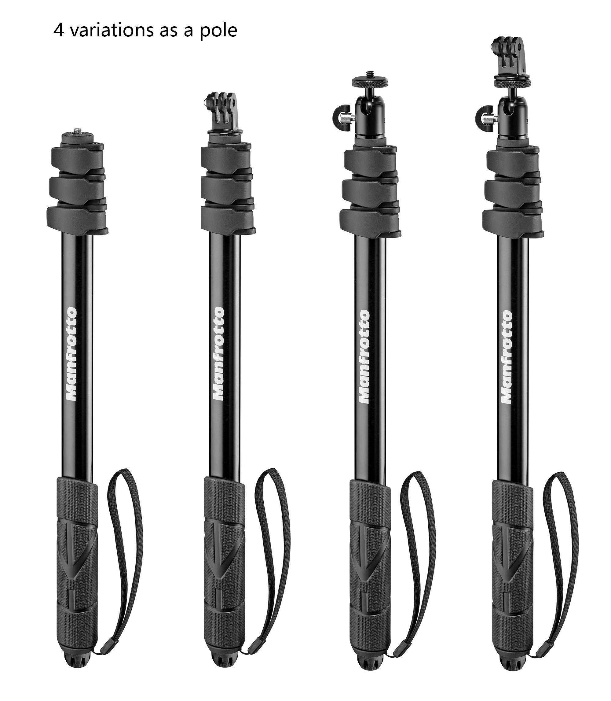 Manfrotto Compact Xtreme 2-in-1 Monopod and Pole, Black #MPCOMPACT-BK