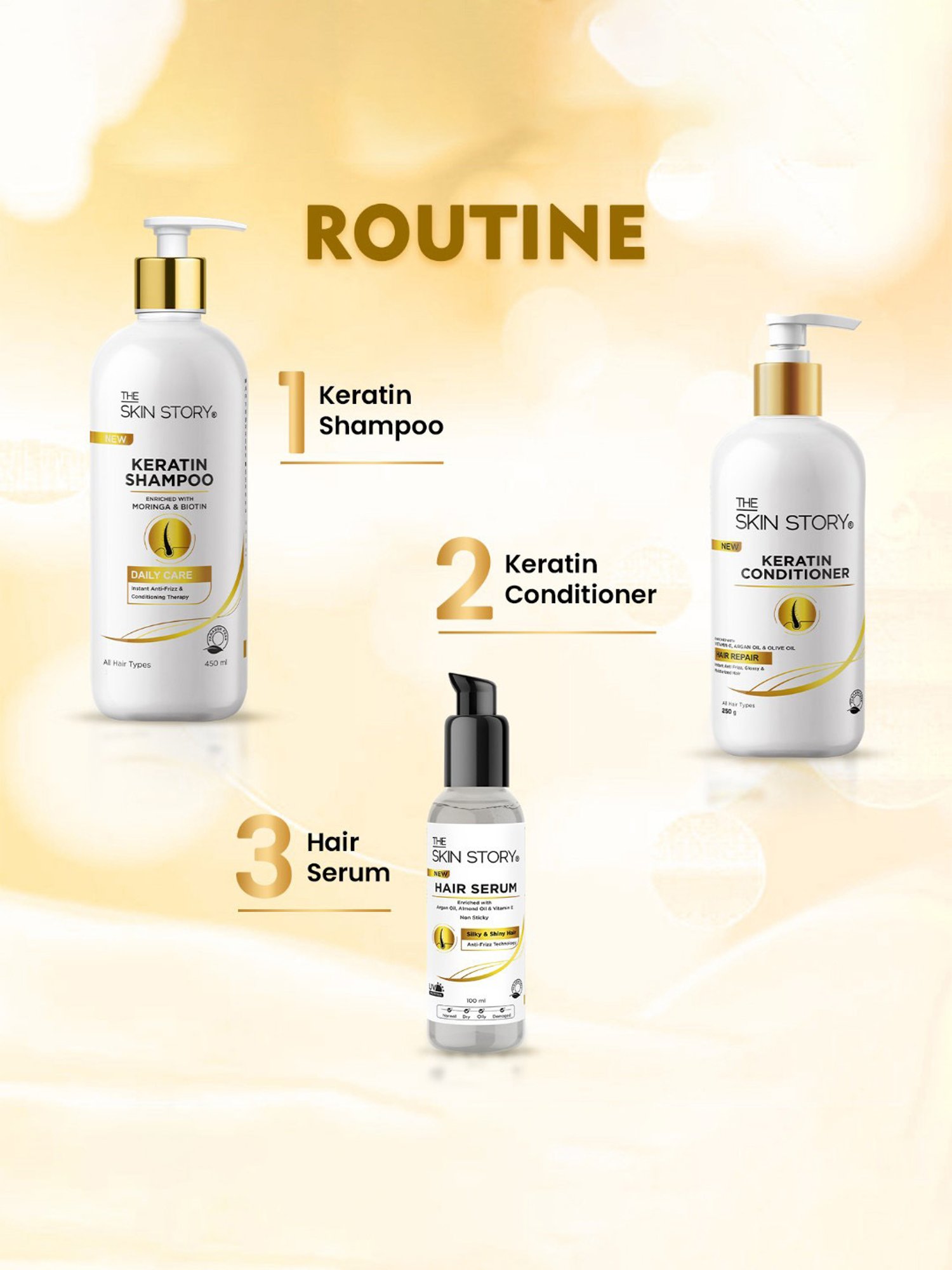 The Skin Story Vitamin E & Olive Oil Hair Repair Keratin Conditioner - 250 gm