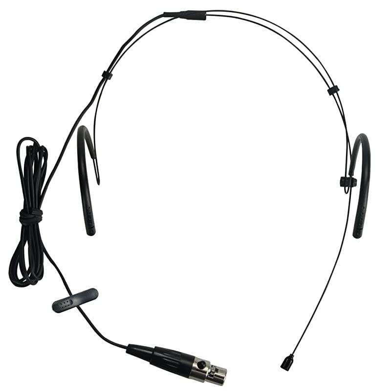 Double Ear Wired Headset Boom Omni-Directional Microphone (for 3.5mm Plug with Thread Type +1/4" Plug Black)