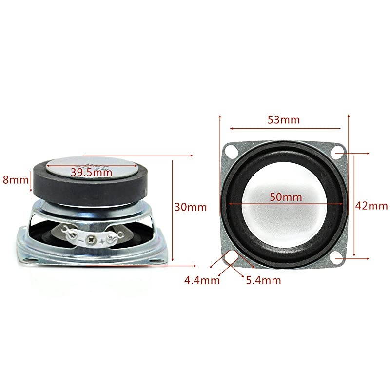 2quot 4Ohm 3W Full Range Audio Speaker Stereo Woofer Loudspeaker for Arduino Pack of 2pcs EK1725