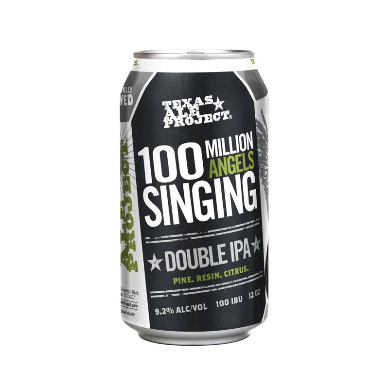 Texas Ale Project 100 Million Angels Singing Double IPA Beer - 4pk/12 fl oz Cans
