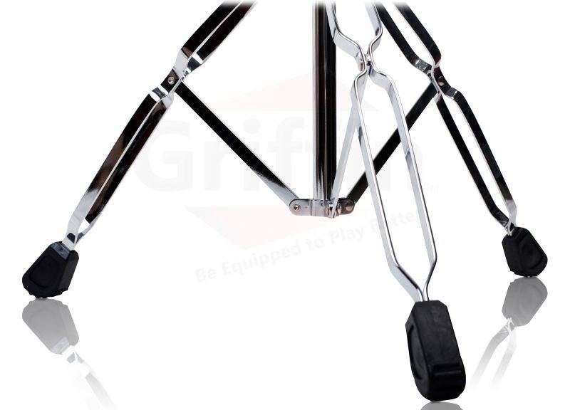 Cymbal Stand With Boom Arm by GRIFFIN (Pack of 2) | Drum Percussion Gear Hardware Set with Double Braced Legs | Counterweight Adapter for Mounting Heavy Duty Crash, Ride, Splash Cymbals For Drummers