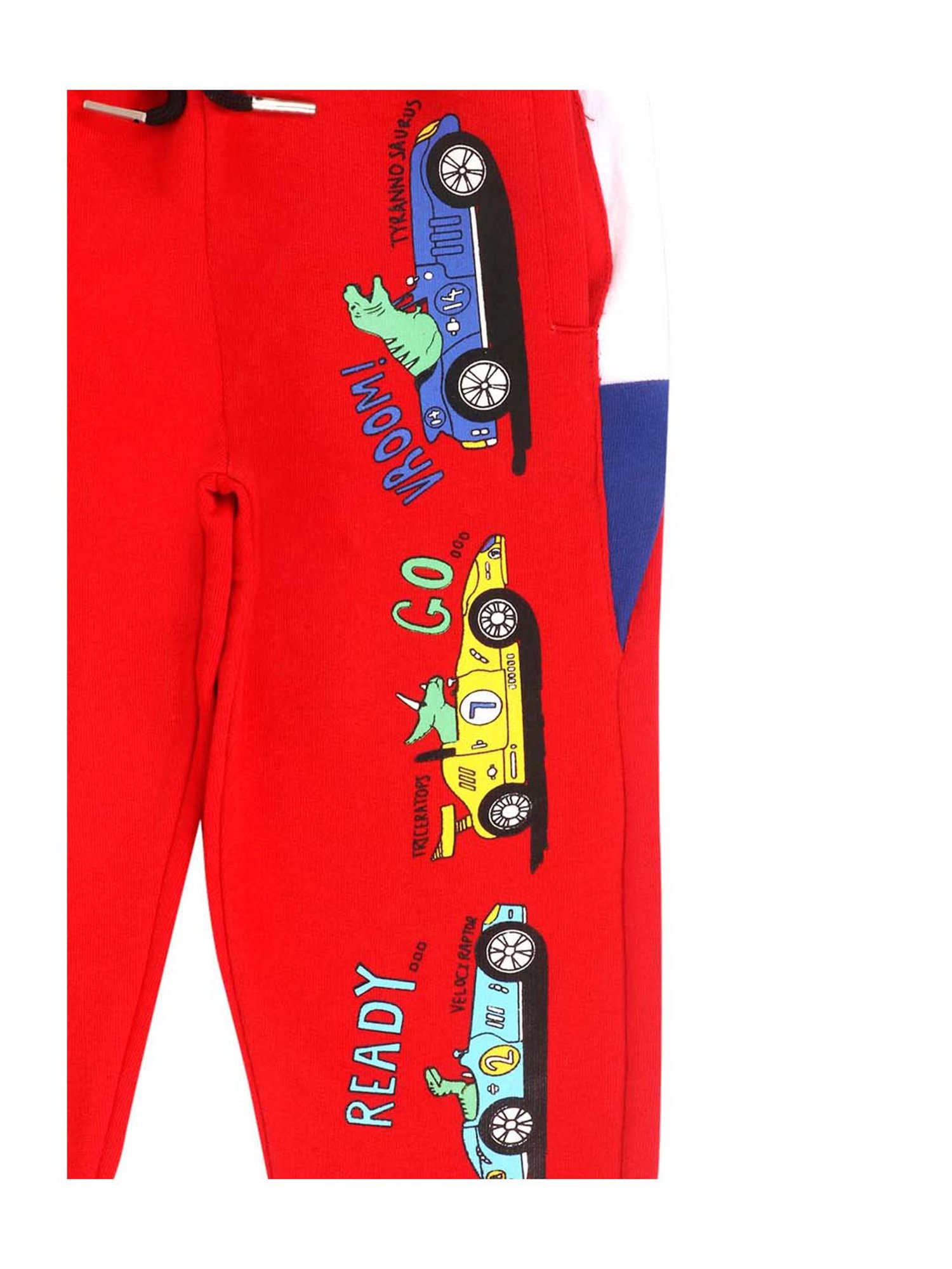 Lazy Shark Kids Red Printed Joggers