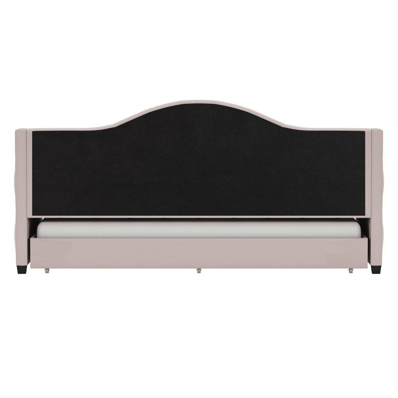 Twin Jamie Complete Upholstered Daybed with Trundle Blush - Hillsdale Furniture