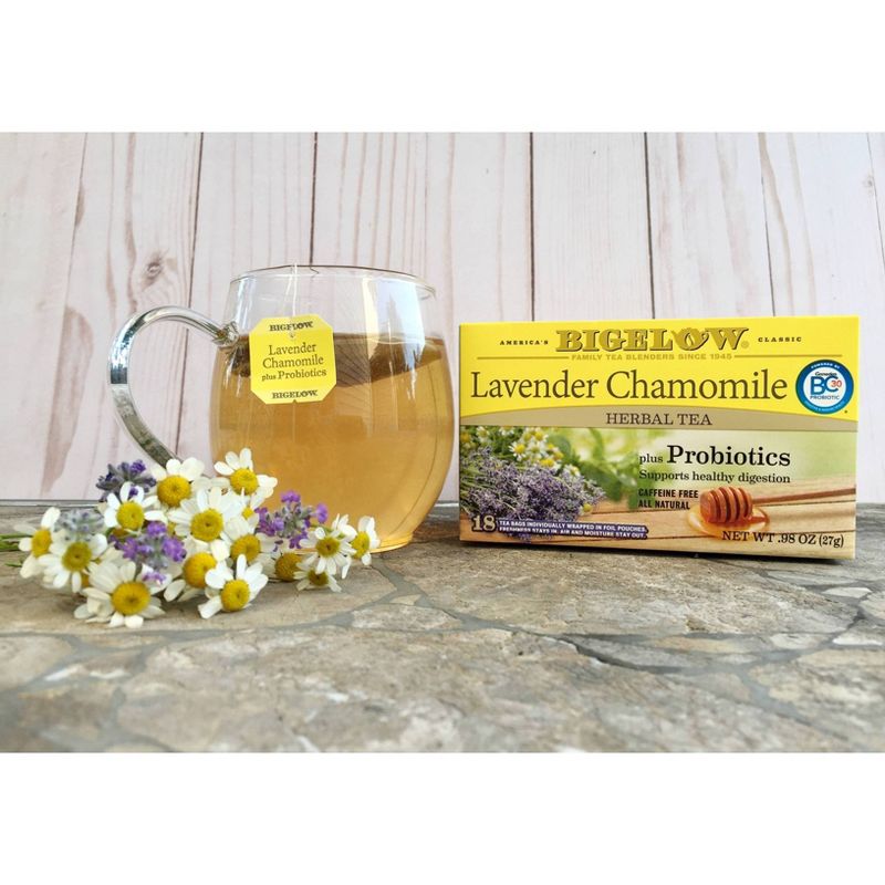 Bigelow Chamomile Lavender with Honey plus Probiotics Tea Bags - 18ct