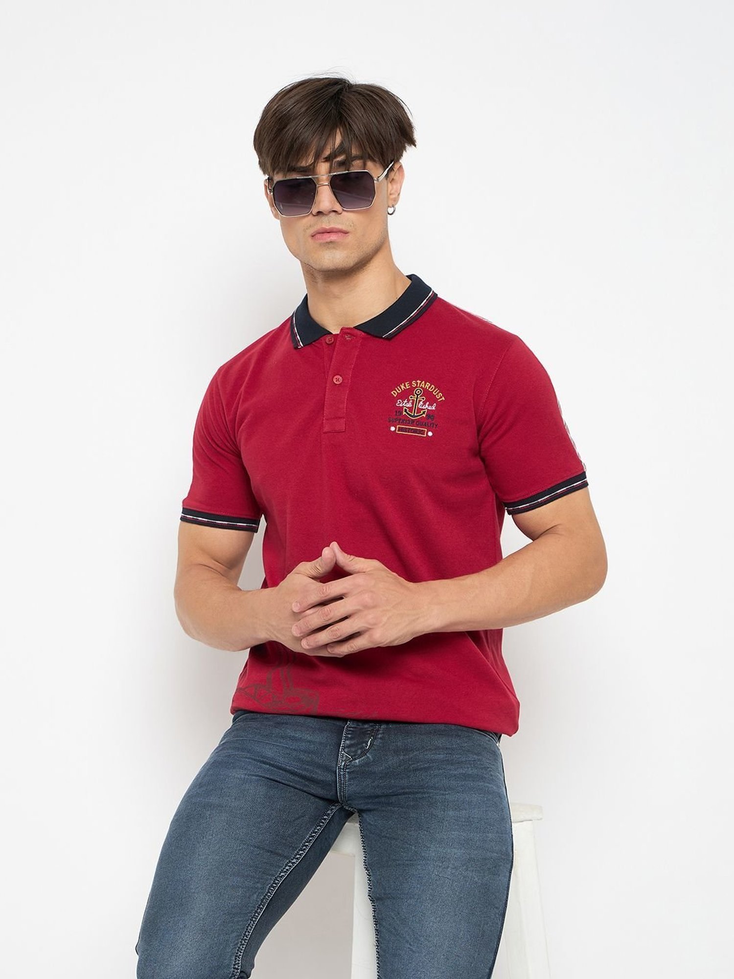 Duke Cranberry Slim Fit Polo T-Shirt