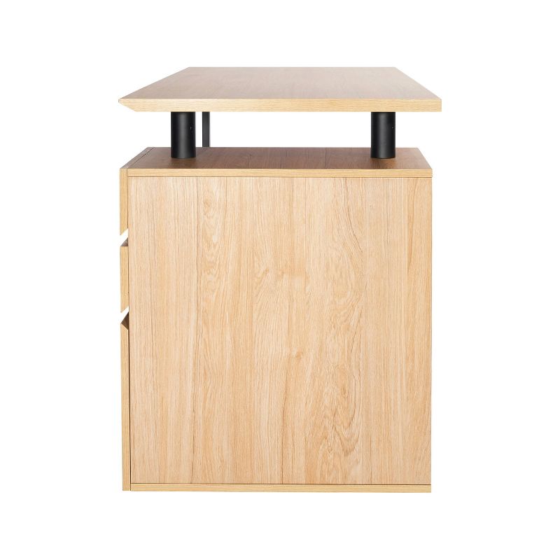 Computer Desk with Storage and File Cabinet Wood - Techni Mobili