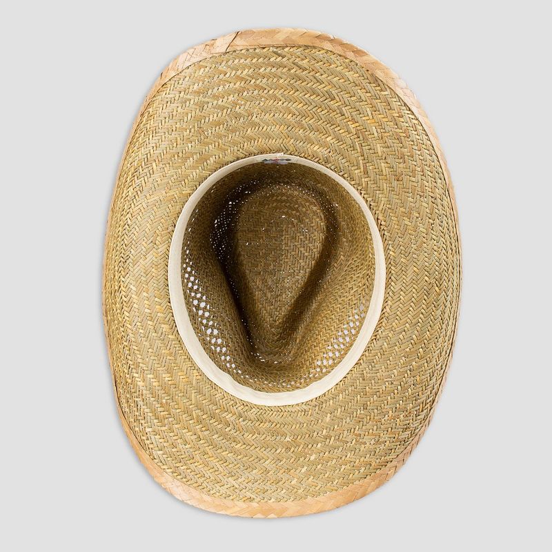 Wemco Men's Paisley and Star Band Straw Cowboy Hat - Natural One Size
