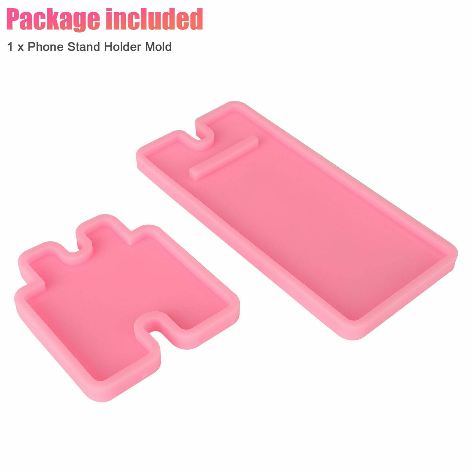 Silicone DIY Mobile Phone Stand Resin Mold Casting Epoxy Mould Craft Holder Tool