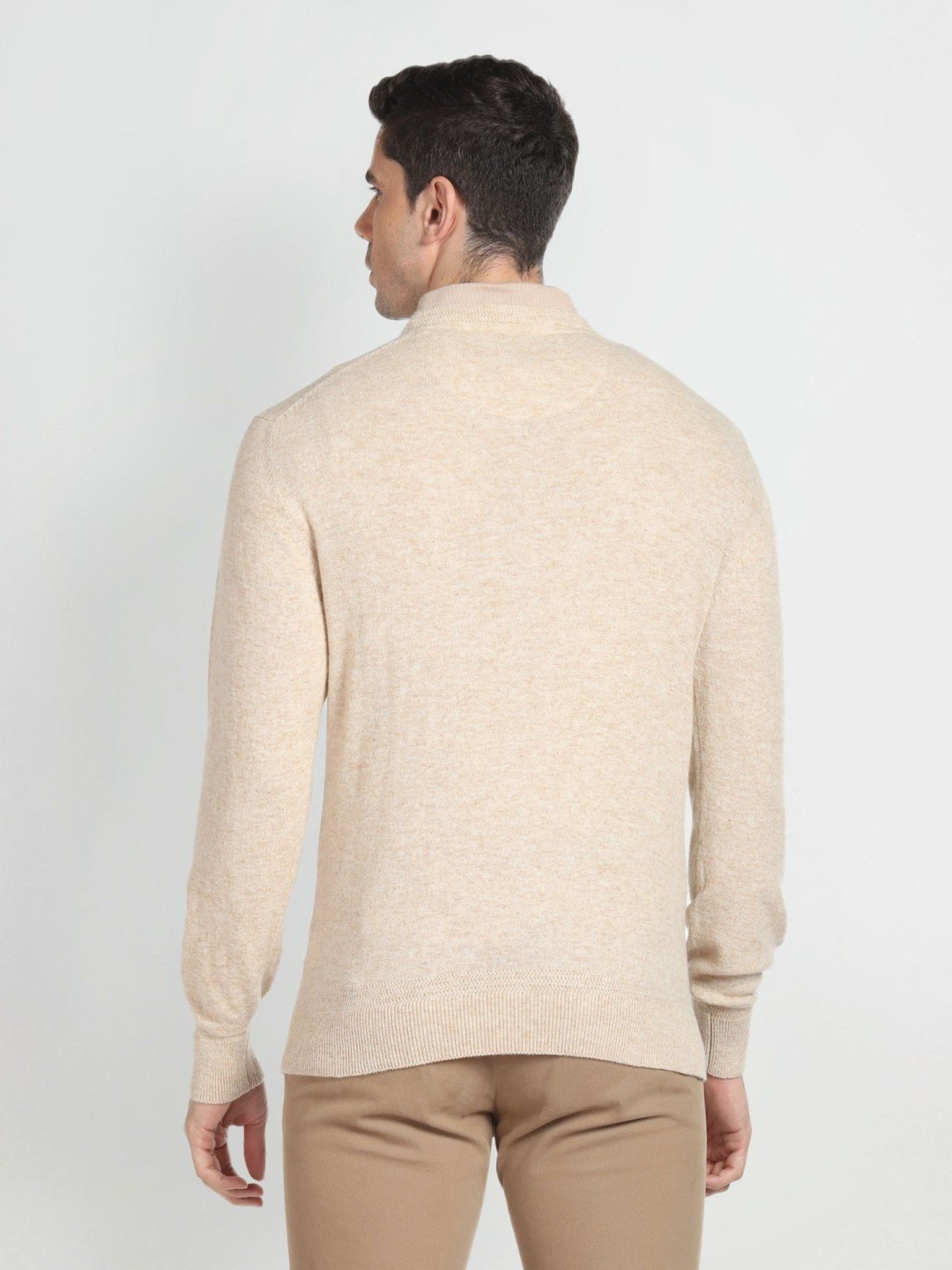 Arrow Sport Beige Regular Fit Sweater