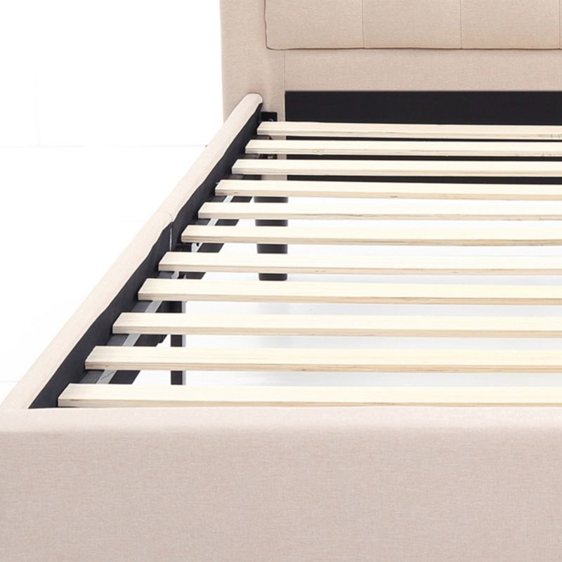 Classic Brands Mornington Modern Contemporary Style Button Tufted Headboard Upholstered Rails Low Profile Platform Bed Frame, Queen, Grey