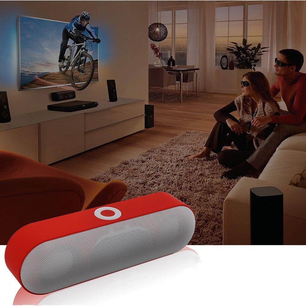 EIGIIS Waterproof Bluetooth Portable Wireless Speaker Build-in Microphone Pill (Silver)