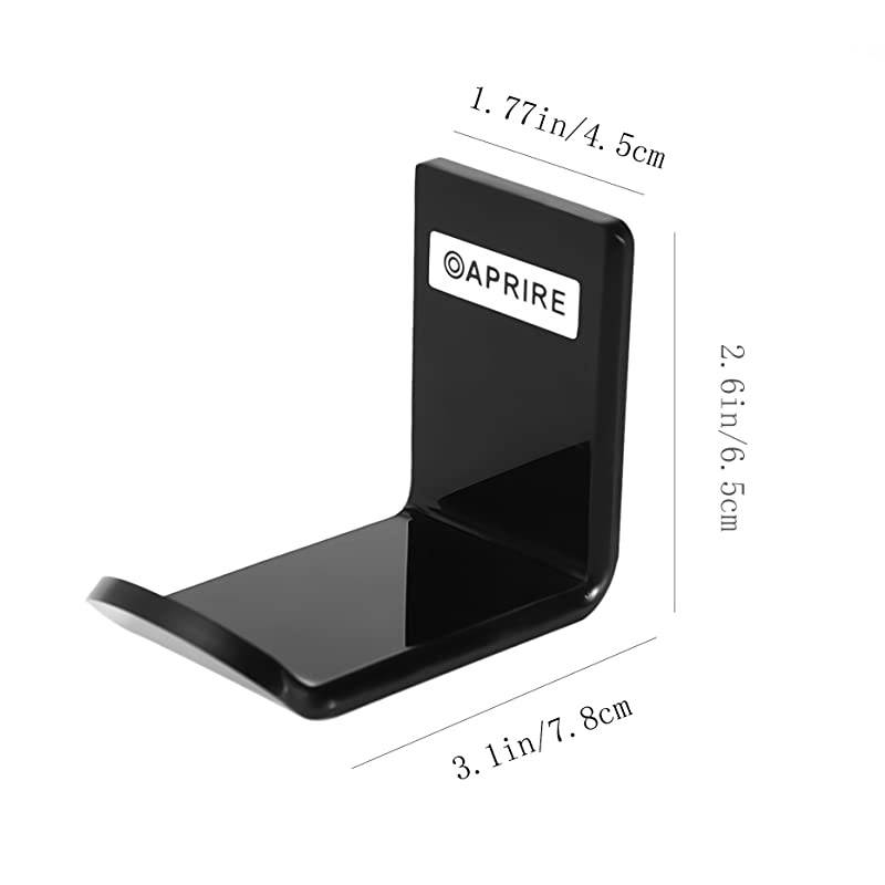 Headphone Stand Hanger Wall Mount Pack of 2  Acrylic Headphone Headset Holder Best Gaming Headset Stand with Cable Clip Save Desktop Space