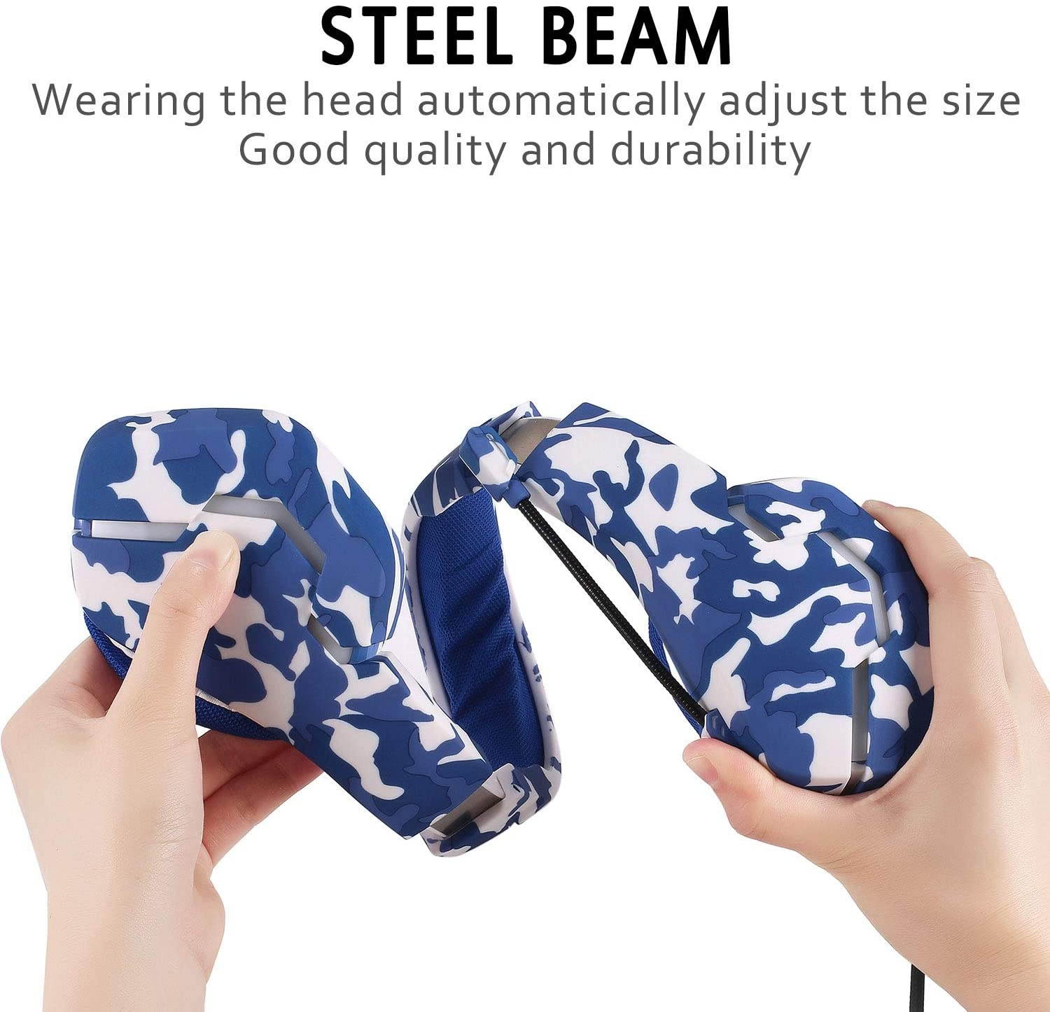 TYUOBOX Camo Gaming Headset for PS4, PC, Xbox One Controller. Headset with Noise Canceling Mic & RGB Light, Gaming Headset with Microphone Compatible w