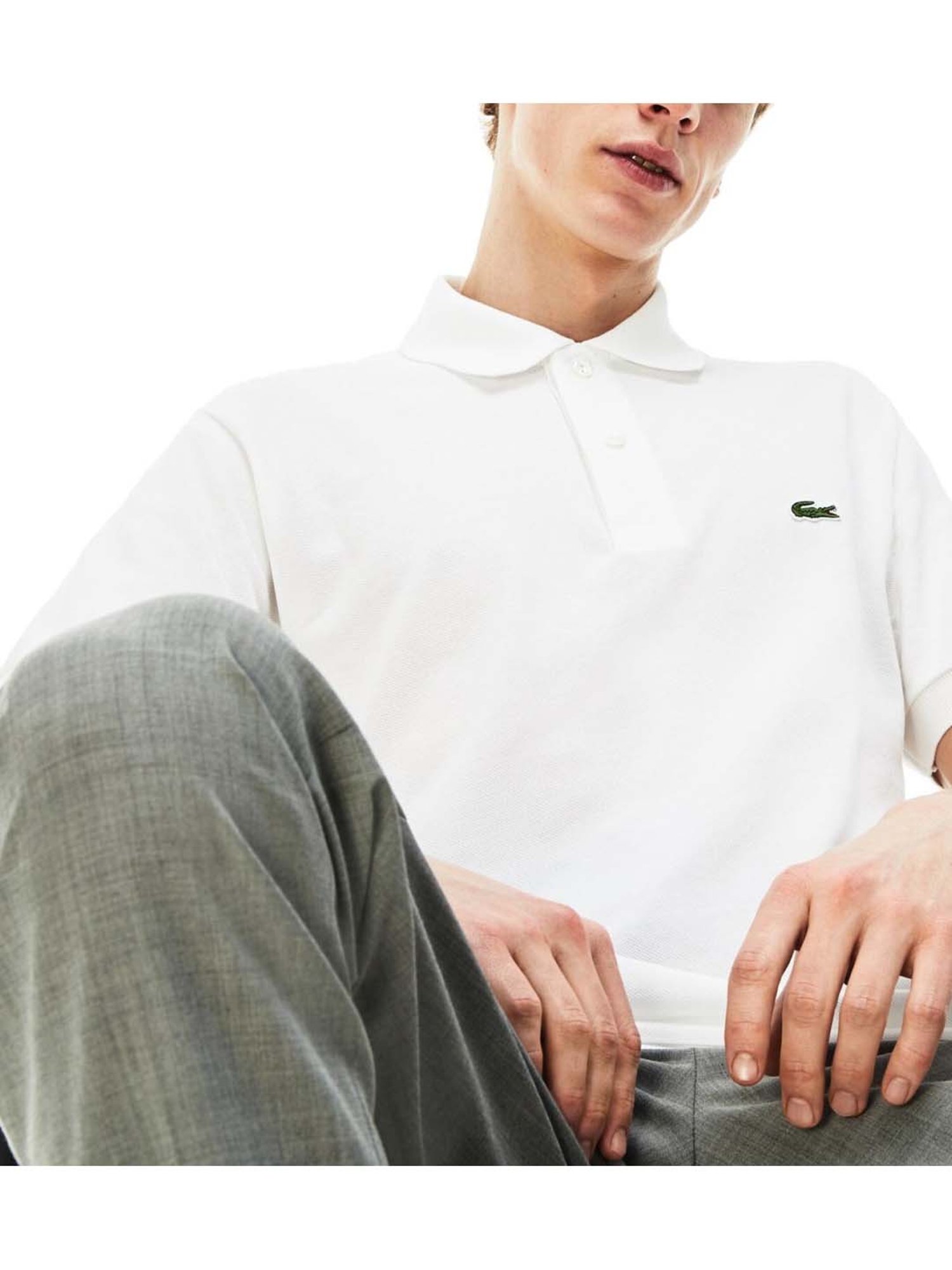 Lacoste White L.12.12 Classic Fit Polo T-Shirt