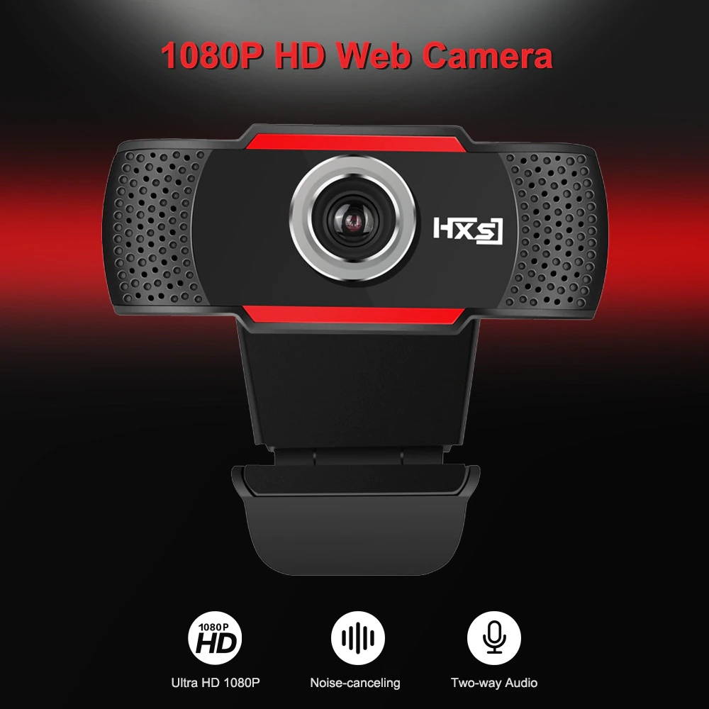 HXSJ S80 USB Web Camera 1080P HD 2MP Computer Camera Webcams Built-In Sound-absorbing Microphone 1920 *1080 Dynamic Resolution