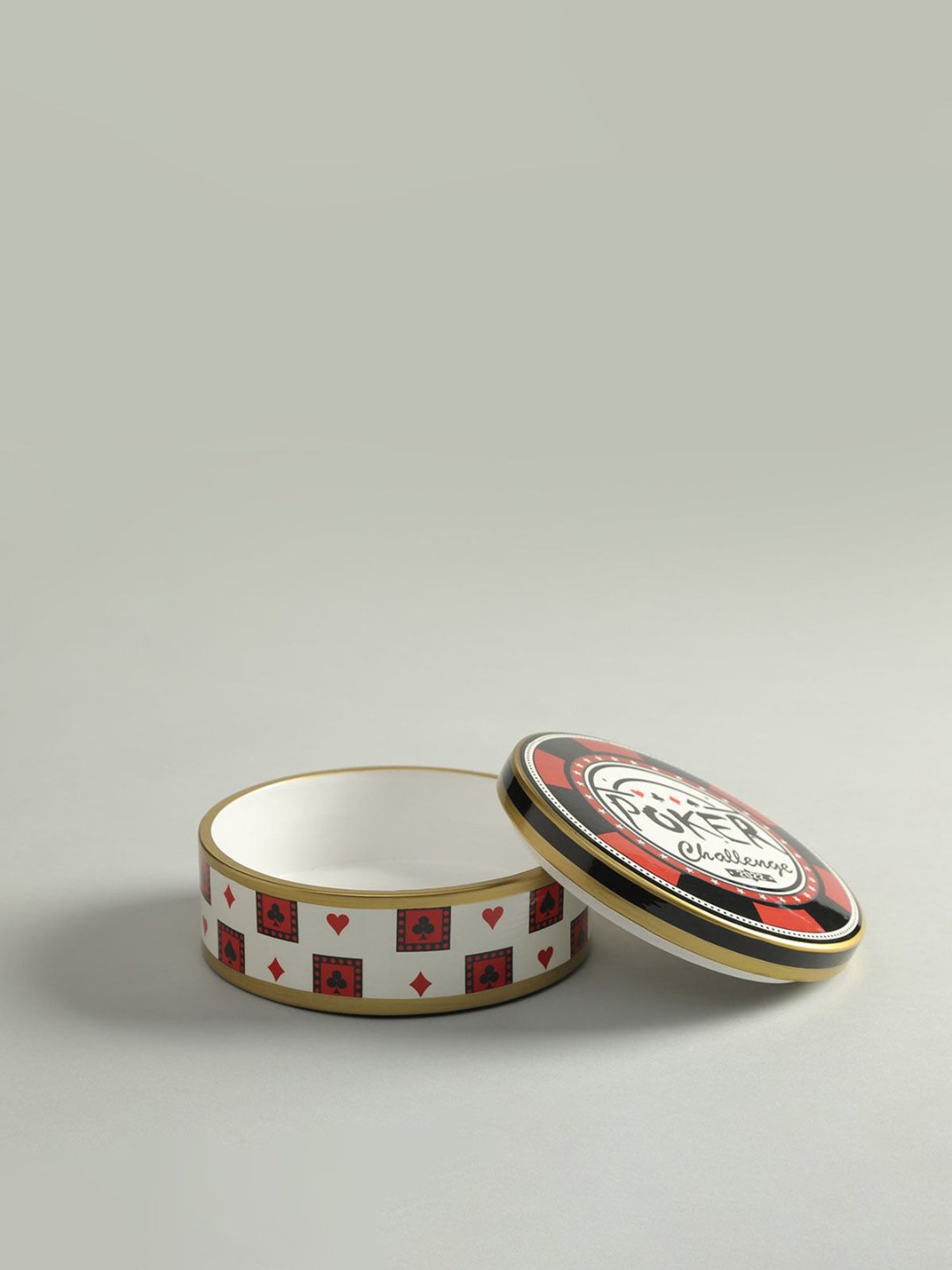 Home4U Multicolor Porcelain Poker Storage Box