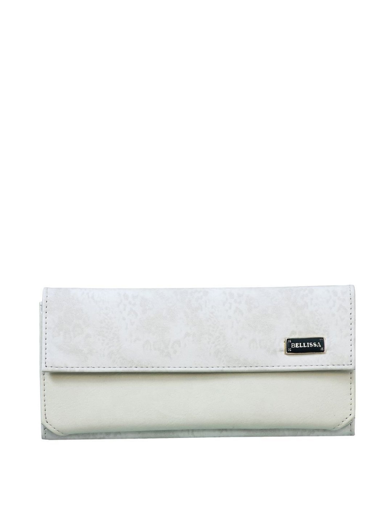 Bellissa Cream Printed Premium Tri-Fold Wallet for Women