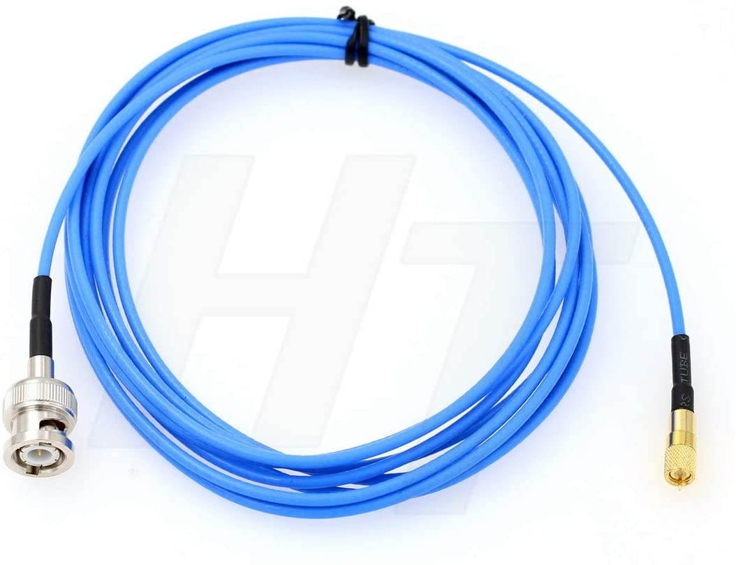 HangTon Male BNC to Male Microdot 10-32 Cable for Accelerometer Transducer Acoustic Vibration Test (3m Straight)