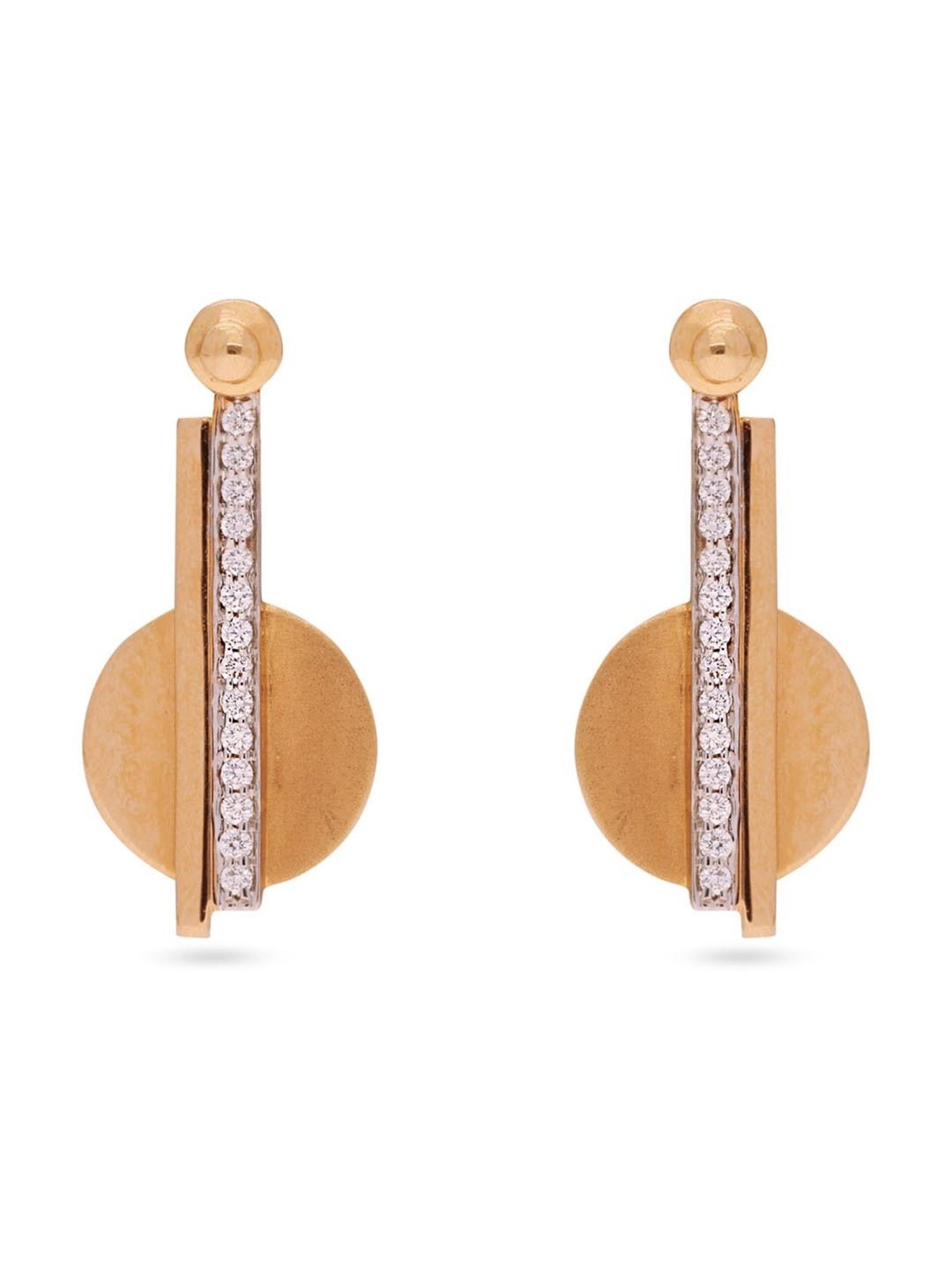 CKC 18k Gold & Diamond Earrings for Women