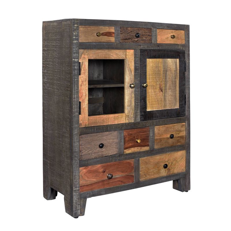 Cosette 8 Drawer 2 Door Cabinet Brown - Treasure Trove Accents