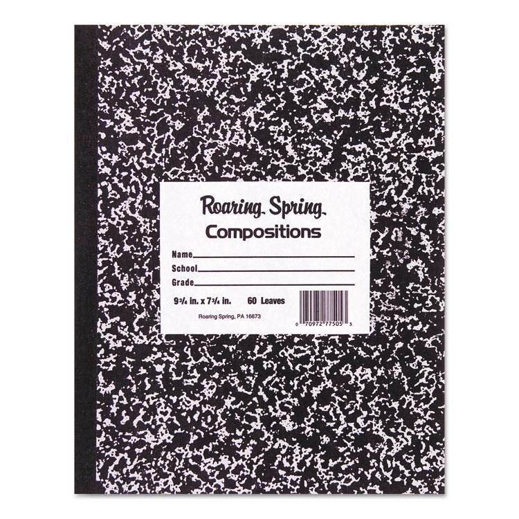 Roaring Spring Marble Cover Composition Book Wide Rule 10 x 8 60 Pages 77505