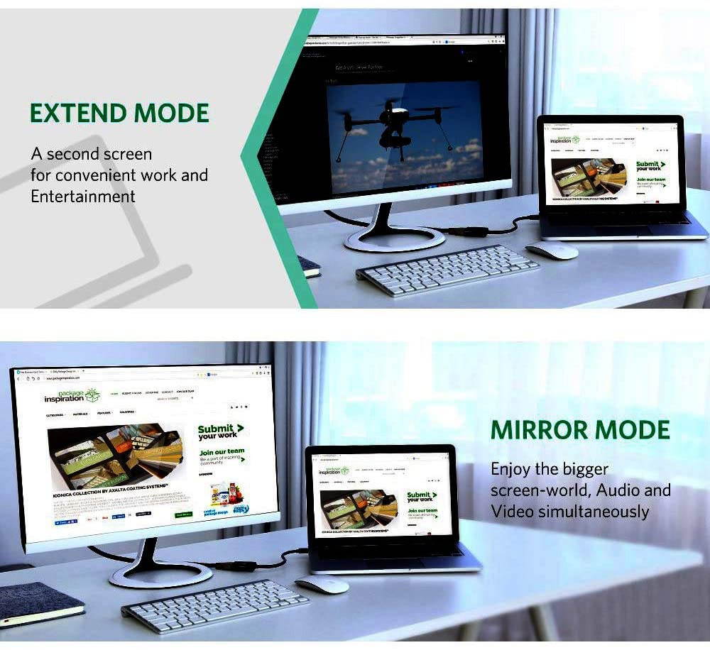 eDragon Display Port to HDMI Converter with Adapter 3 Pack ED713232