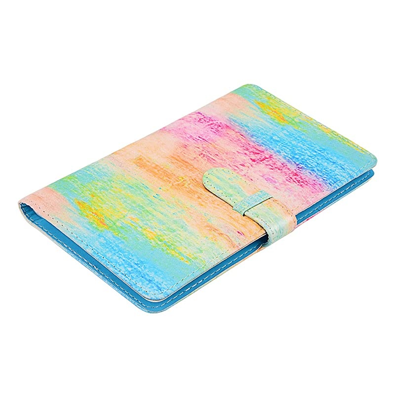 Colorful Wallet PU Leather Photo Album Compatible with Fujifilm Instax Mini 11 9 8 90 8+ 26 7s Instant Camera Film Polaroid Snap Zip Z2300 PIC300 Film Rainbow