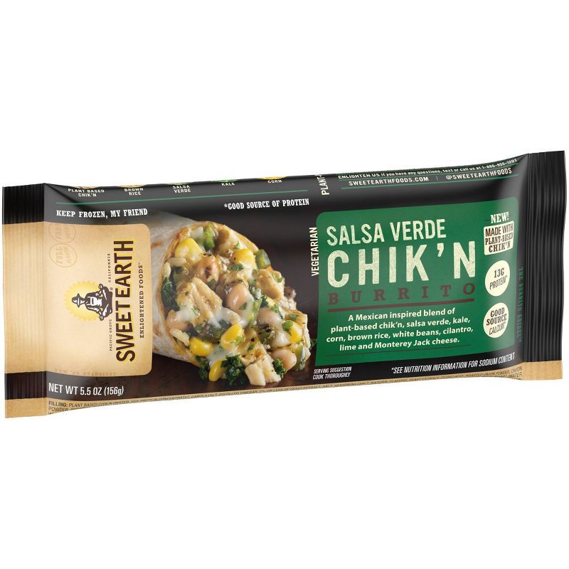 Sweet Earth Salsa Verde Chik'n Burrito - 5.5oz