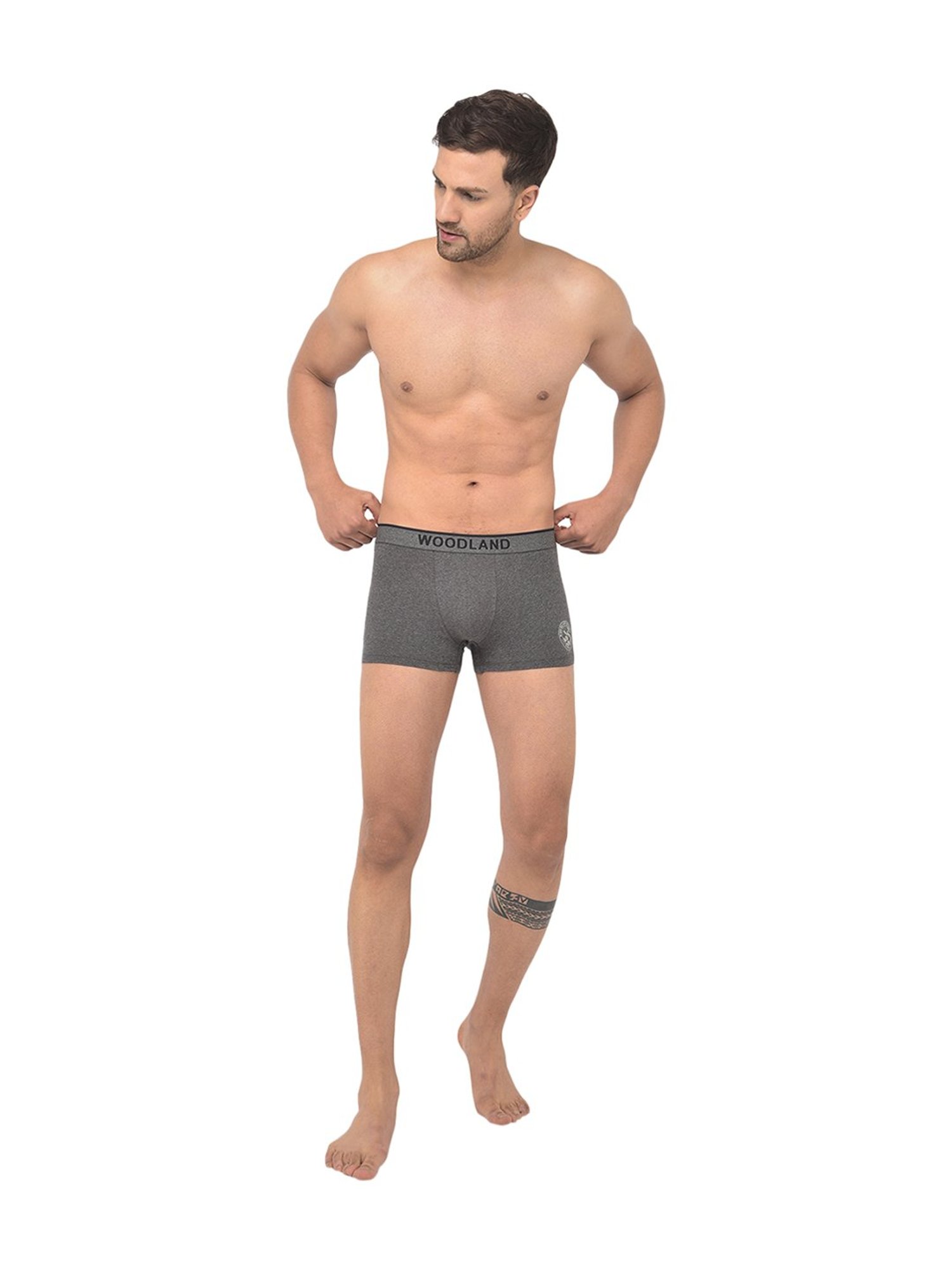 Woodland Dark Grey Solid Trunks