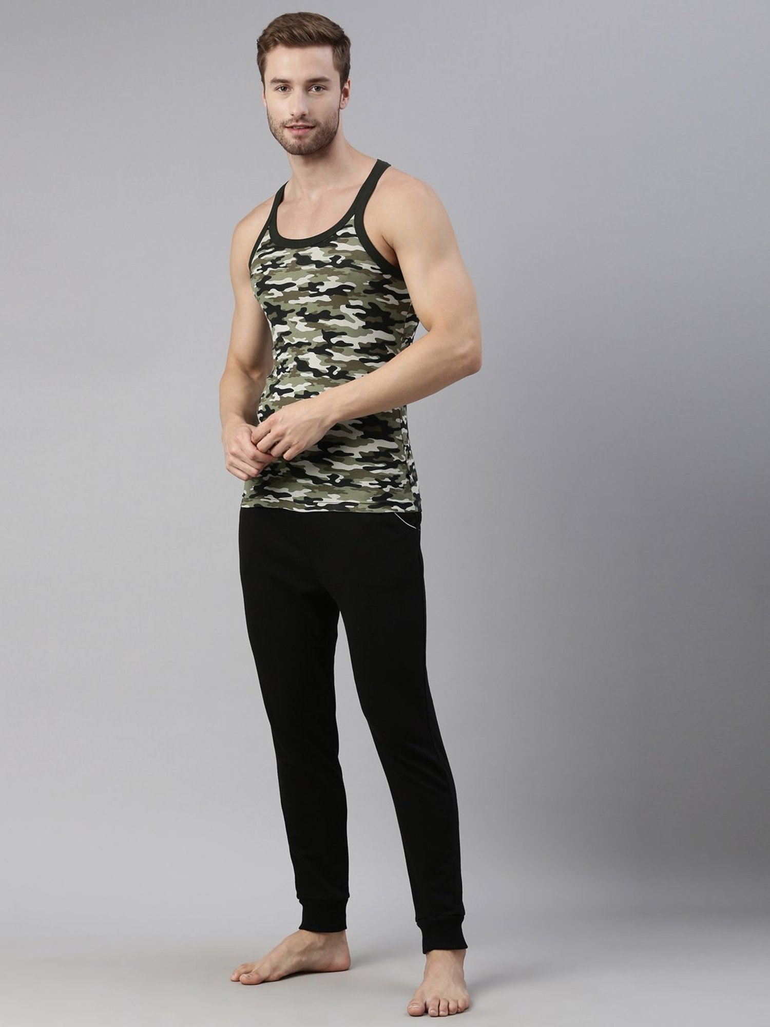 Dixcy Scott Maximus Multi Cotton Regular Fit Printed Vest - Pack Of 2