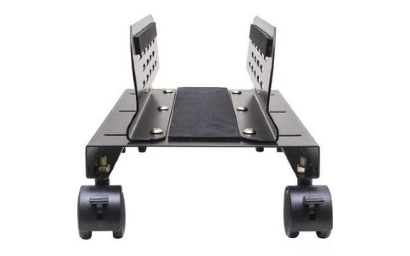 IO Crest Slim PC or UPS Metal Floor Stand with Adjustable Width and Caster Wheels - 7" Width - Floor - Metal