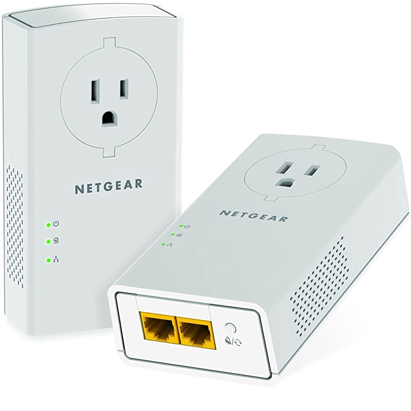 Powerline adapter 2000 Mbps 2 Gigabit Ethernet Ports with Passthrough + Extra Outlet PLP2000 Model Number PLP2000100PAS