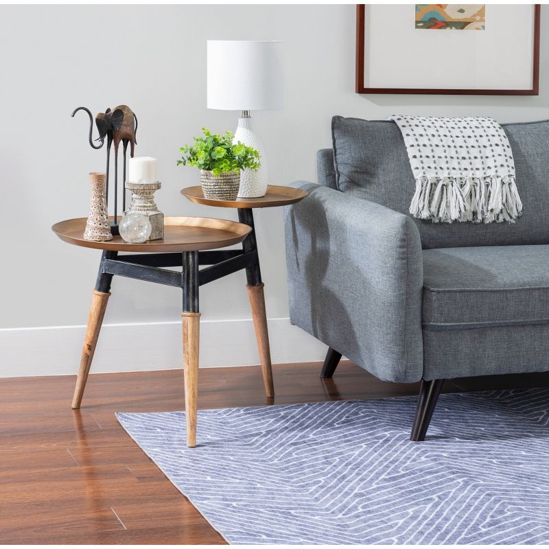 Charlane 2 Tier Side Table Gold - Powell Company