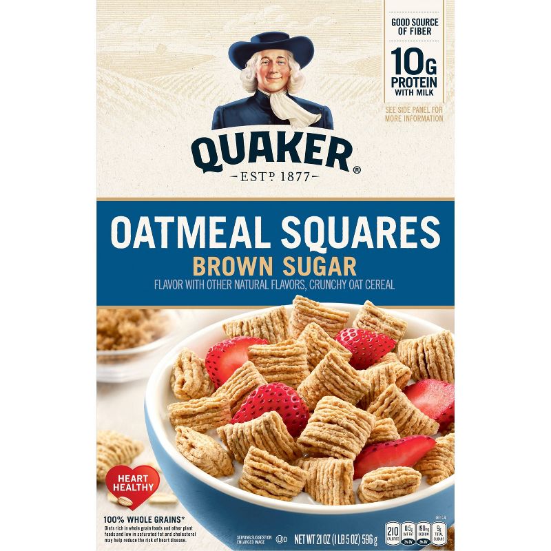 Oatmeal Squares Brown Sugar Large Box - 21oz - Quaker