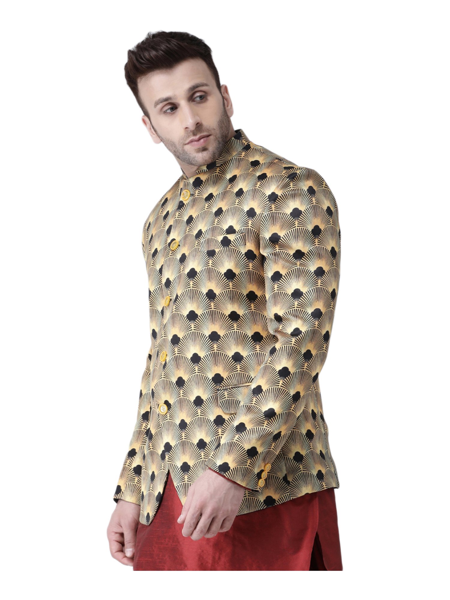 Hang Up Fawn Regular Fit Printed Blazer