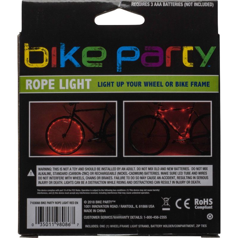 Bike Party Rope LED Light - Red