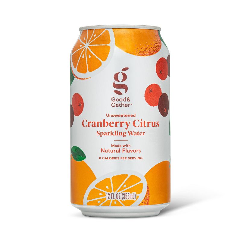 Cranberry Citrus Sparkling Water - 8pk/12 fl oz Cans - Good & Gather™