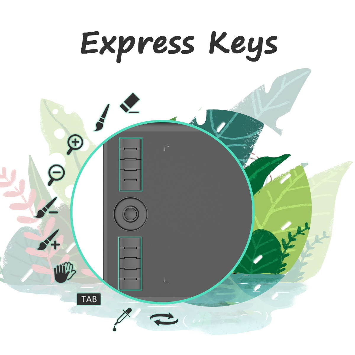 GAOMON M10K PRO Dail and Tilt Supported Pen Tablet with 8192 Battery-Free Pen and 10 Keys -10 x 6 Digital Drawing Graphics Tablet for Android Win Mac OS