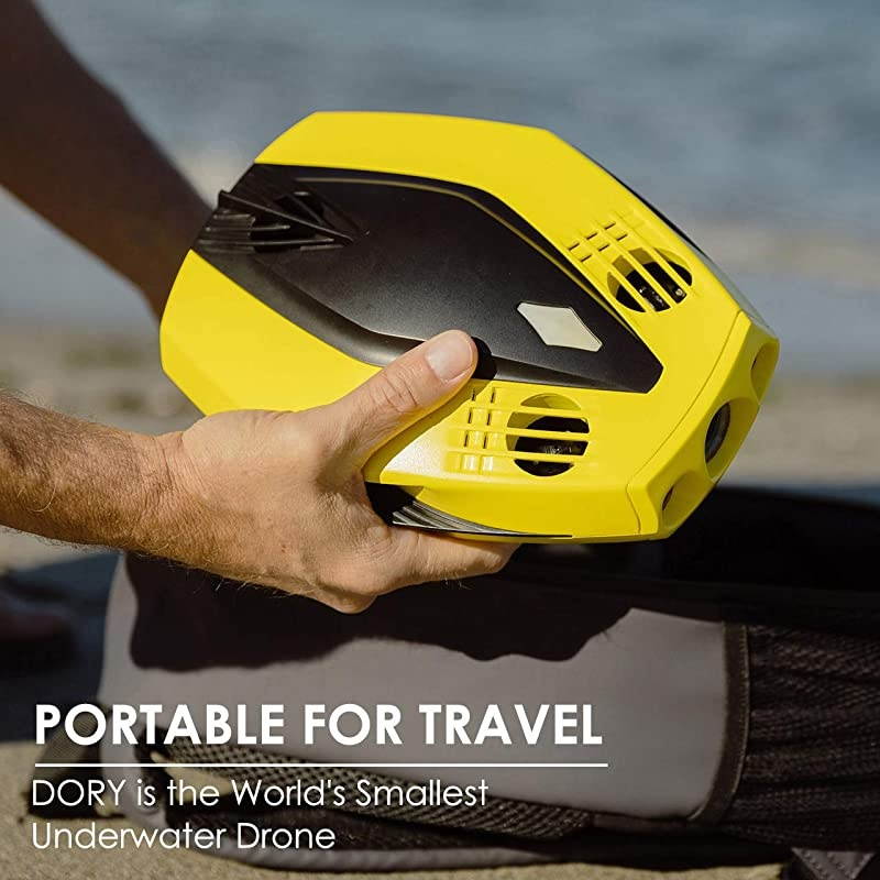 Dory Underwater Drone - Palm-Sized 1080p Full HD Underwater Drone with Camera for Real Time Viewing, APP Remote Control and Portable with Carrying Case, WiFi Buoy and 49 ft Tether, ROV