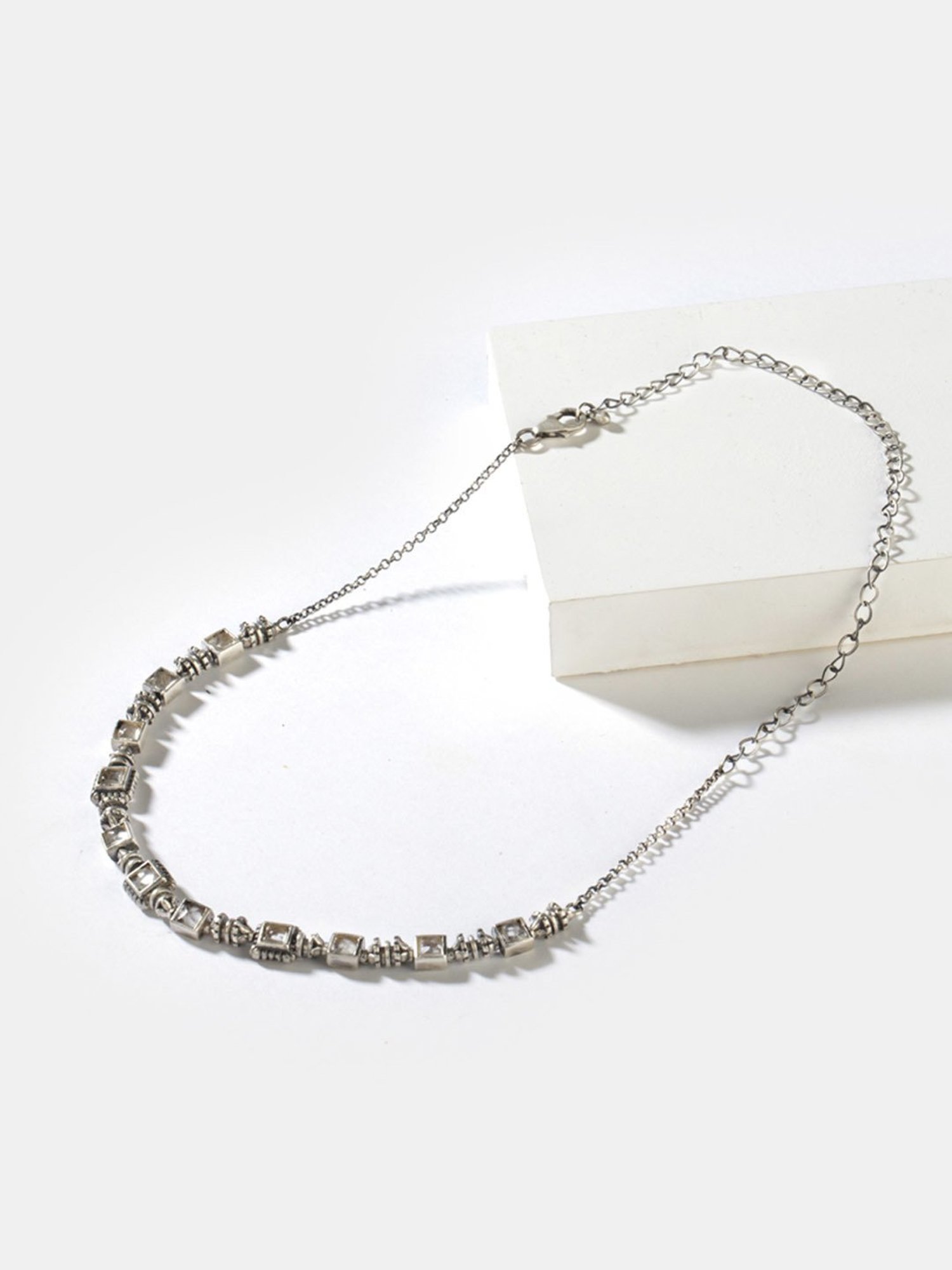 GIVA 92.5 Sterling Silver Double Infinity Love Necklace for Women