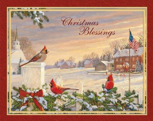 LANG -"Colors of Christmas", Boxed Christmas Cards, Artwork by Sam Timm" - 18 Cards, 19 envelopes - 5.375" x 6.875"