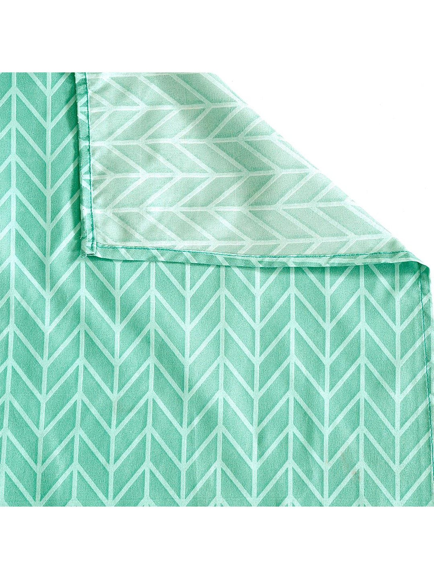 Swayam Pure Magic White & Green Cotton 144 TC Bed Sheet with 2 Pillow Covers