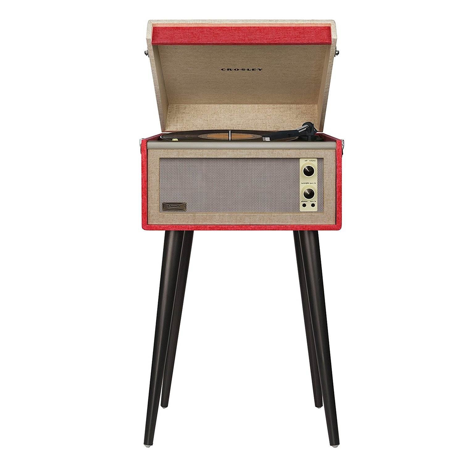 Crosley Dansette Bermuda Bluetooth and Pitch Control Turntable, Red (For Parts)