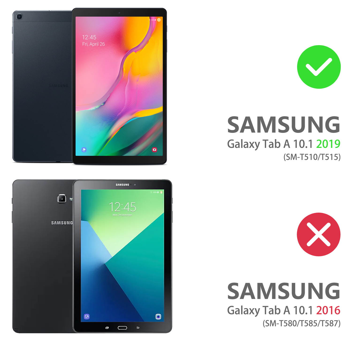 Donwell For Samsung Galaxy Tab A 10.1" 2019 SM-T510 Shockproof Tablet Stand Case Cover