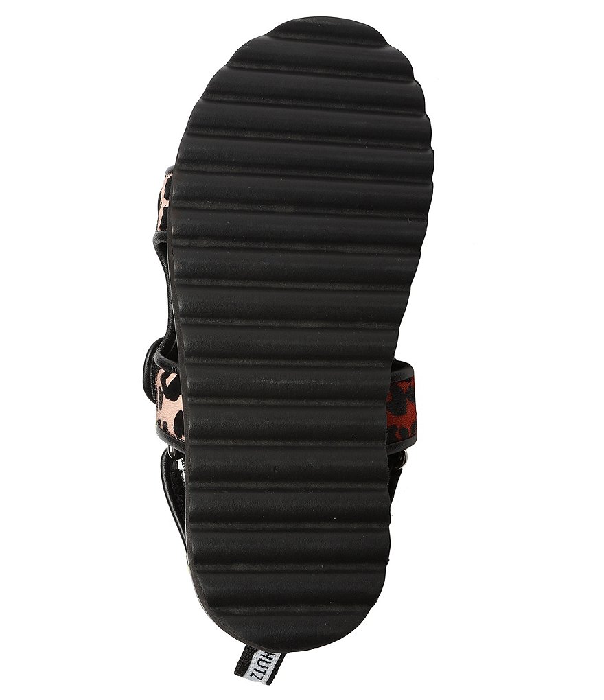 Schutz Zaha Leopard Print Haircalf Platform Sandals