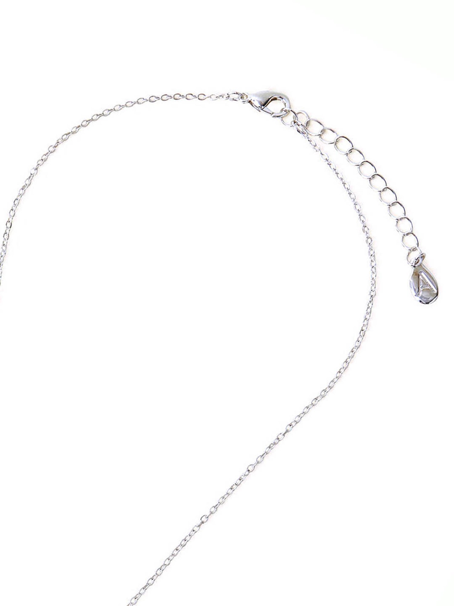 Accessorize London Silver Heart Station Necklace for Women