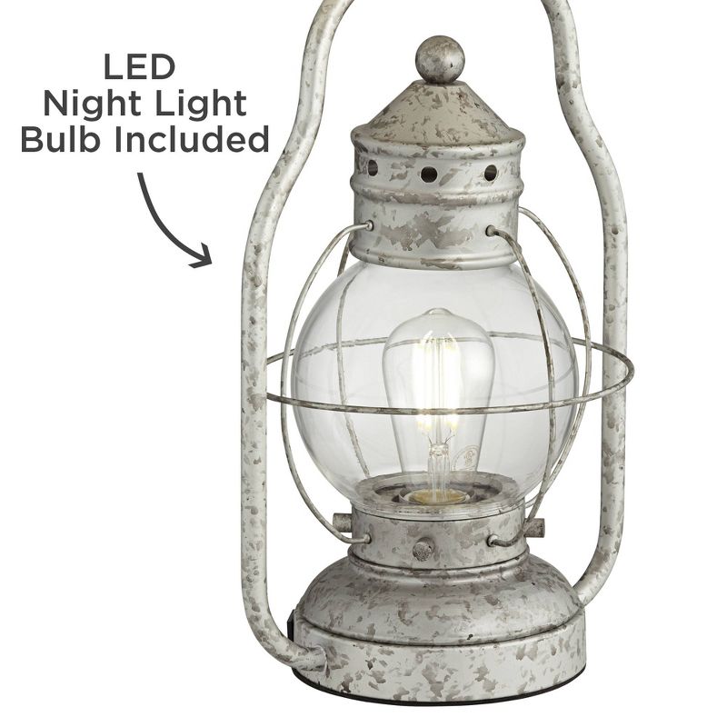 Franklin Iron Works Bodie Lantern Night Light LED USB Lamp with Table Top Dimmer