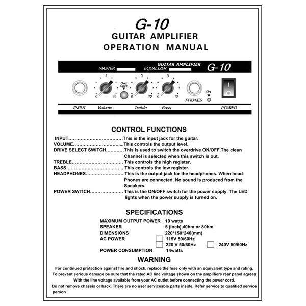 High-Peformance  Guitar Amplifier Black Suitable for Acoustic and Electric Guitars Not for Bass